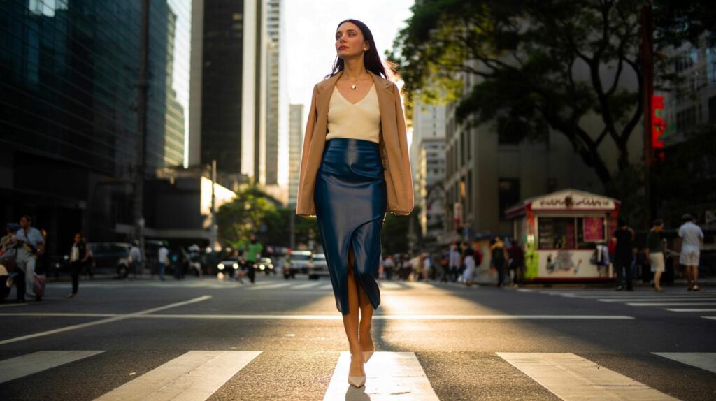 A saia que voltou com tudo e alonga a silhueta em segundos