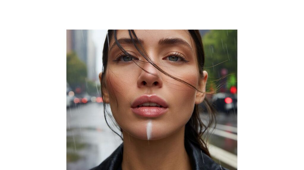 Brilho nos lábios sem grudar cabelo com aplicação inteligente