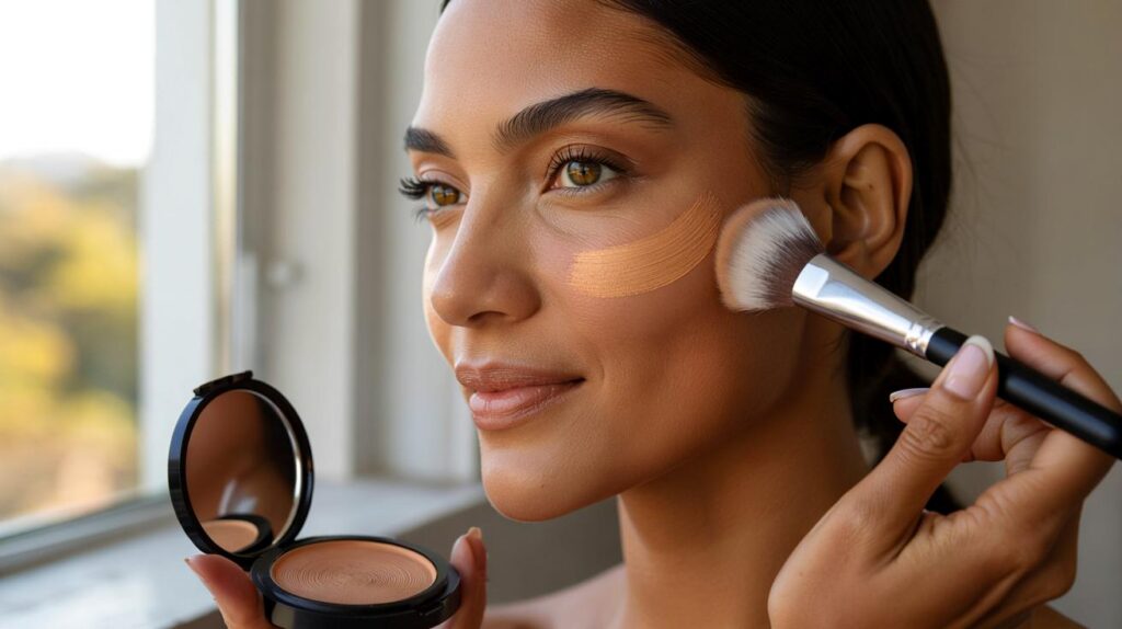 Bronzer em pele morena sem erro com mapa de aplicação simples