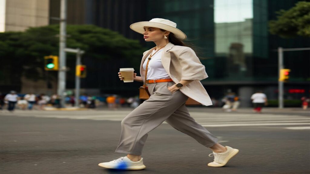 Bucket hat de forma elegante com looks urbanos quentes