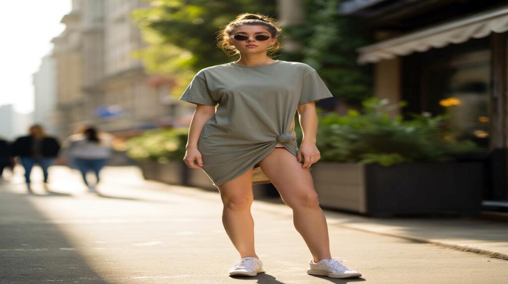 Como alongar camiseta e usar como vestido com nó estratégico