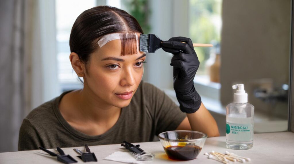 Como retocar raiz em casa sem manchar a testa com método seguro