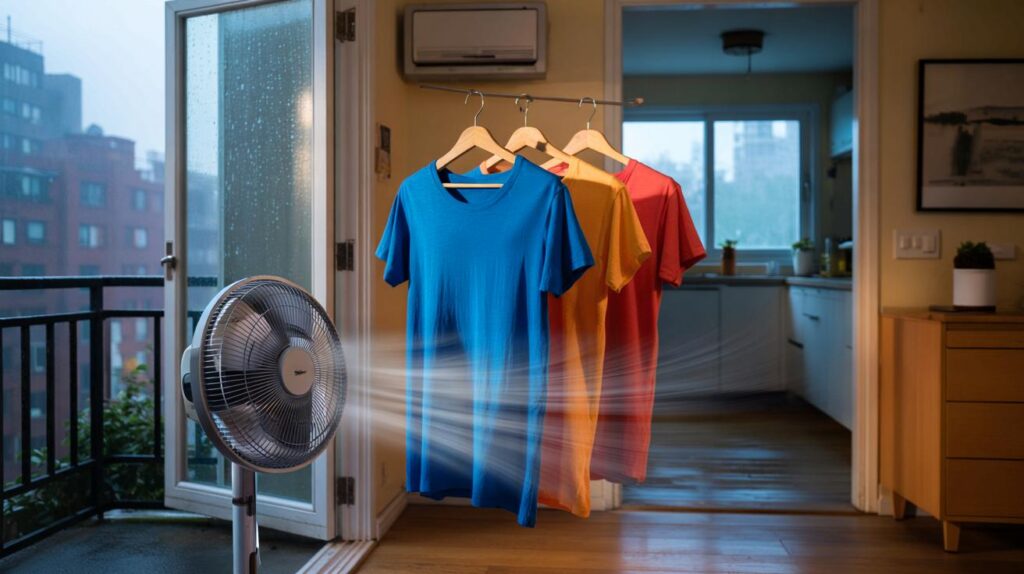 Como secar roupa rápido em apê sem varal usando circulação de ar