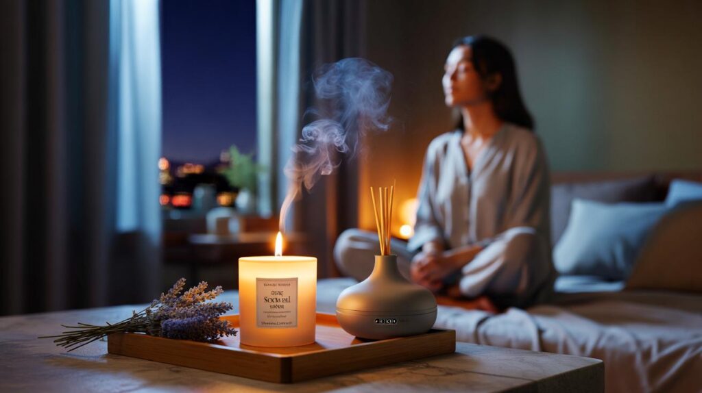 Como usar velas e essências para um ritual noturno anti-ansiedade