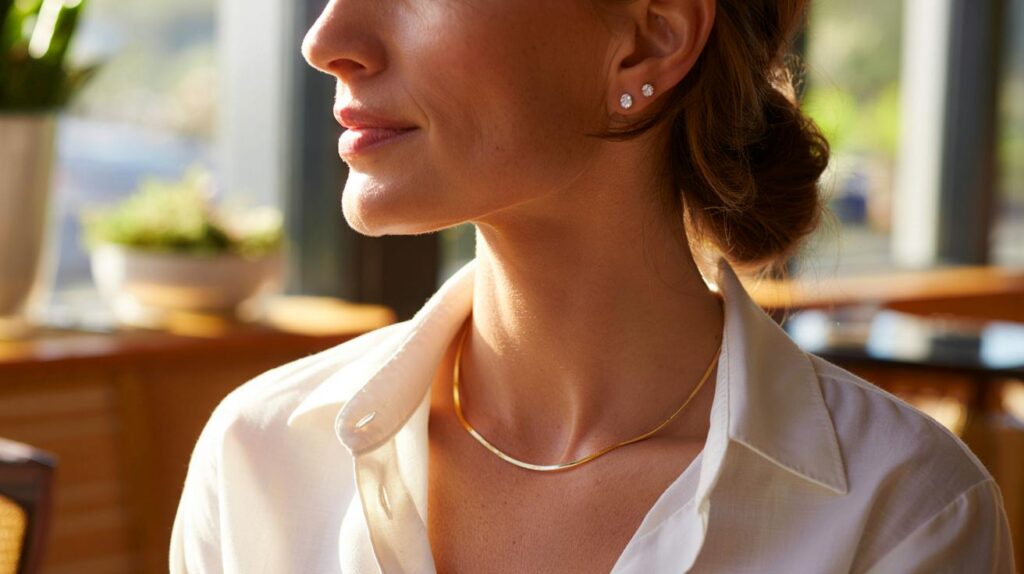 Correntes no corpo sem exagerar com pontos de luz discretos