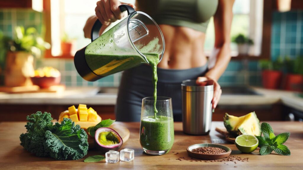 Esse smoothie de couve + frutas tropicais virou escolha matinal entre brasileiras