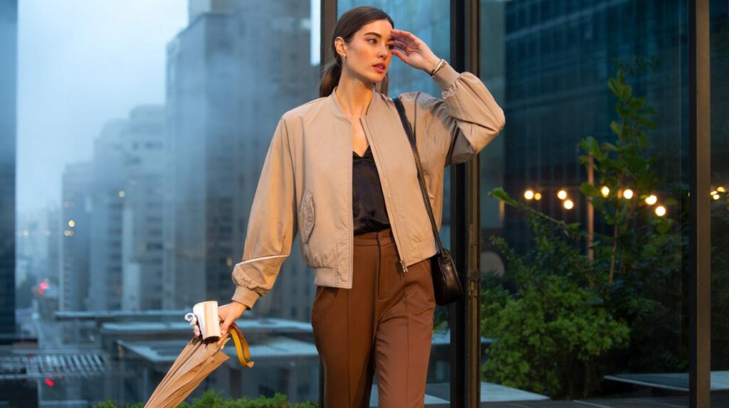 Jaqueta leve que combina com tudo e salva look da manhã até a noite