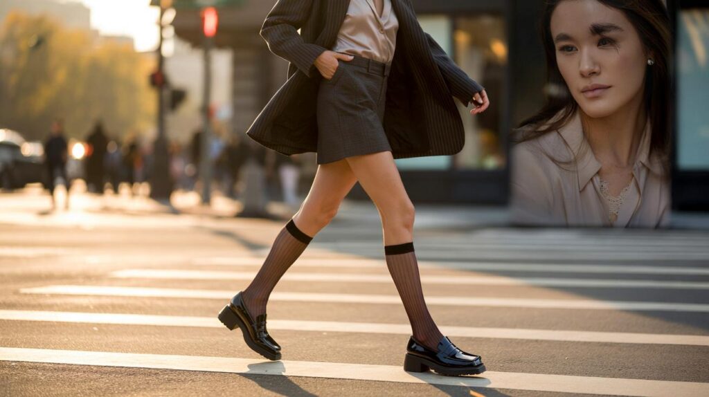 Mocassim feminino que ficou sexy com truques de styling