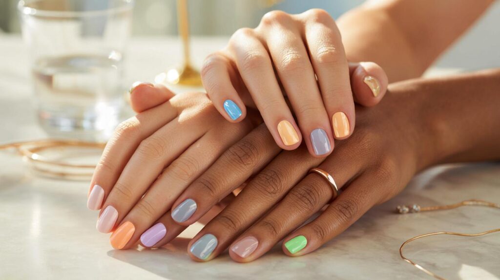 Outubro 2025 : 9 cores de esmalte que 3 em cada 5 leitoras já adotaram — pastéis e metalizados