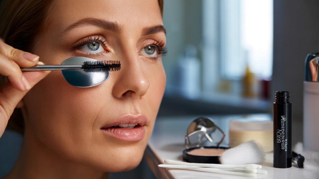 Rímel que não borra em pálpebra caída com técnica de aplicação