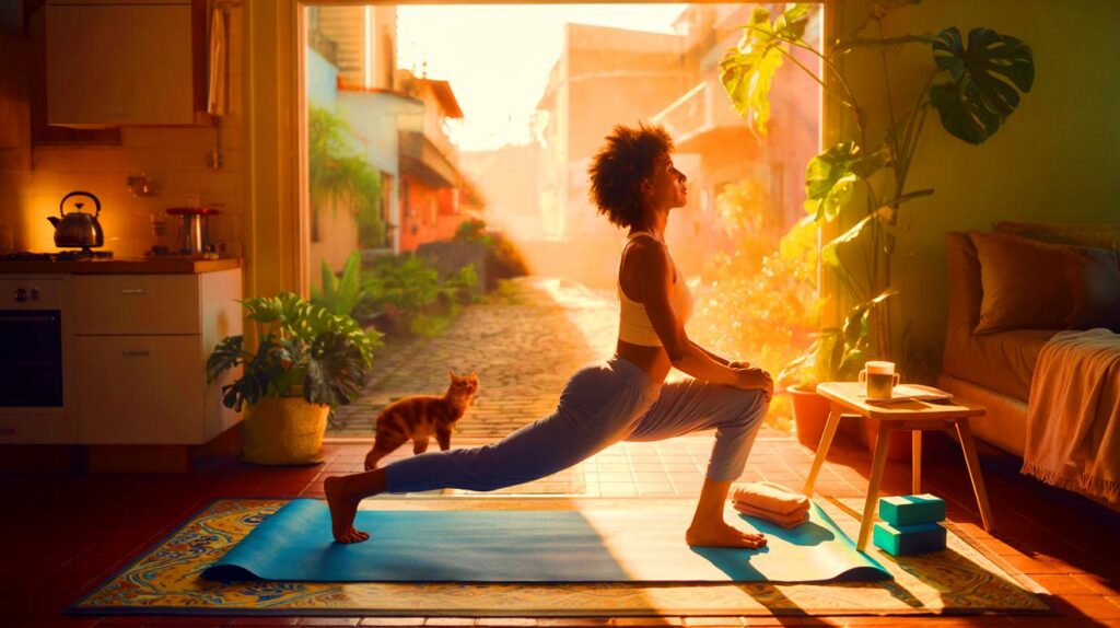 Rotina rápida de ioga matinal para começar o dia em equilíbrio