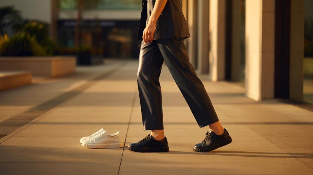 Sete jeitos de parecer mais alta usando tênis com truques que alongam instantaneamente
