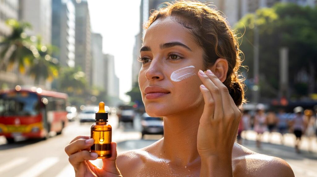 Skincare de 3 passos que realmente funciona no Brasil com calor e poluição