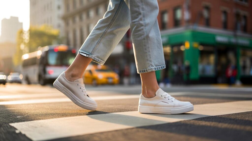 Tênis plataforma baixo que não pesa e alonga a silhueta
