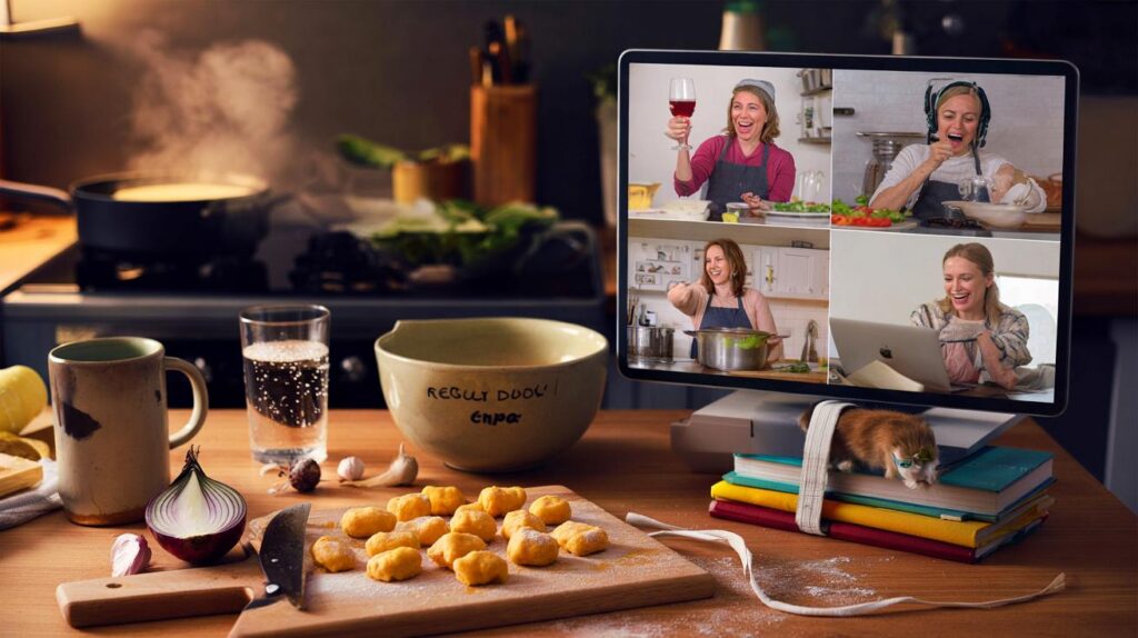Você sabia que cozinhar junto com amigas via videochamada está virando encontro de sextas-feiras?