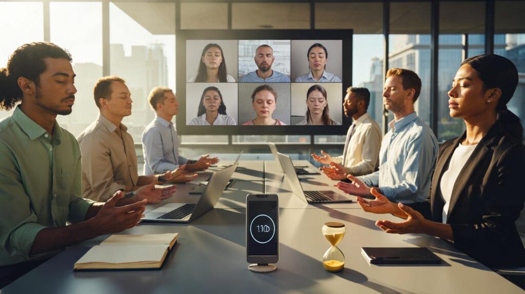 Você sabia que mini meditação de 3 minutos antes da reunião está salvando produtividade?