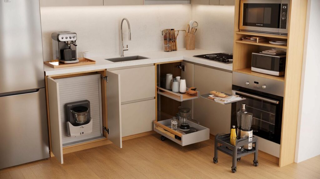 Adeus à bagunça na bancada: 7 soluções reais para você ganhar 40% mais espaço na cozinha?
