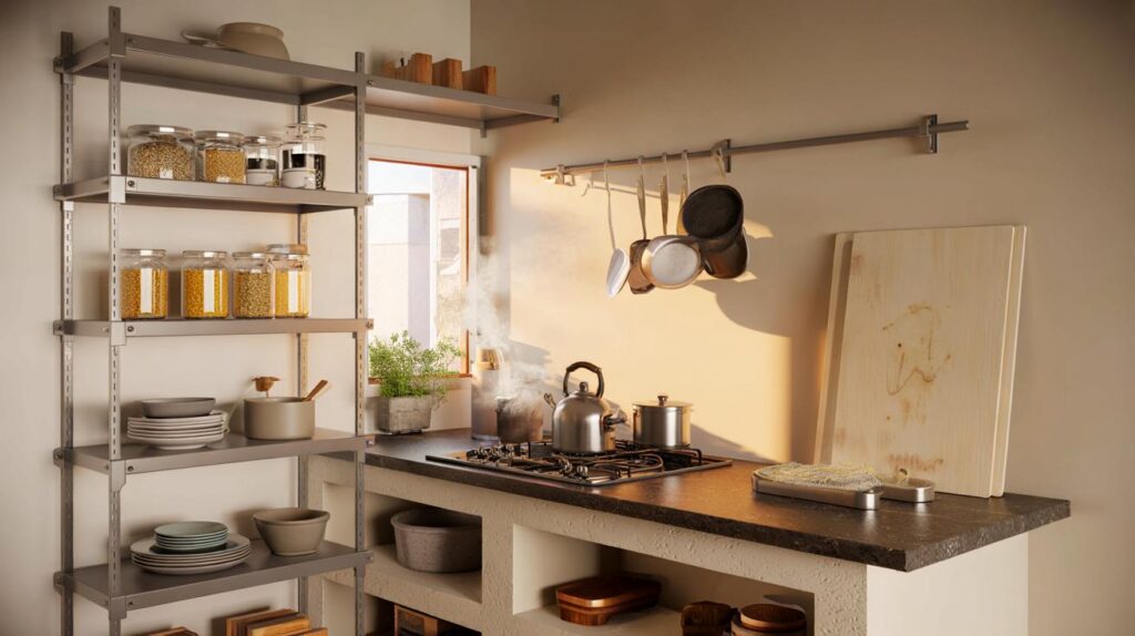 Adeus, armários de cozinha: a nova moda bem mais barata que não empena, nem mofa