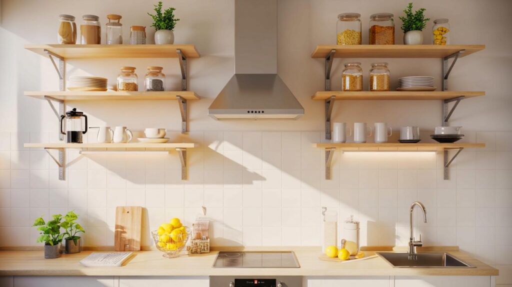 Adeus, armários de cozinha: você troca por prateleiras abertas por R$ 78 e foge do mofo hoje?