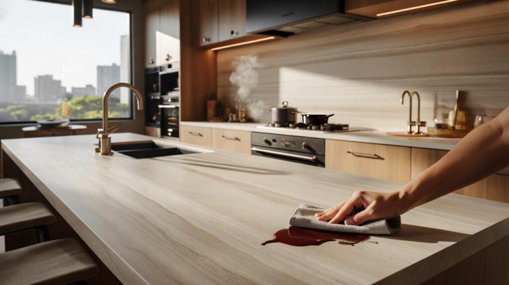 Adeus azulejos na sua cozinha: 7 razões para a pedra sinterizada dominar 2026 e facilitar sua vida