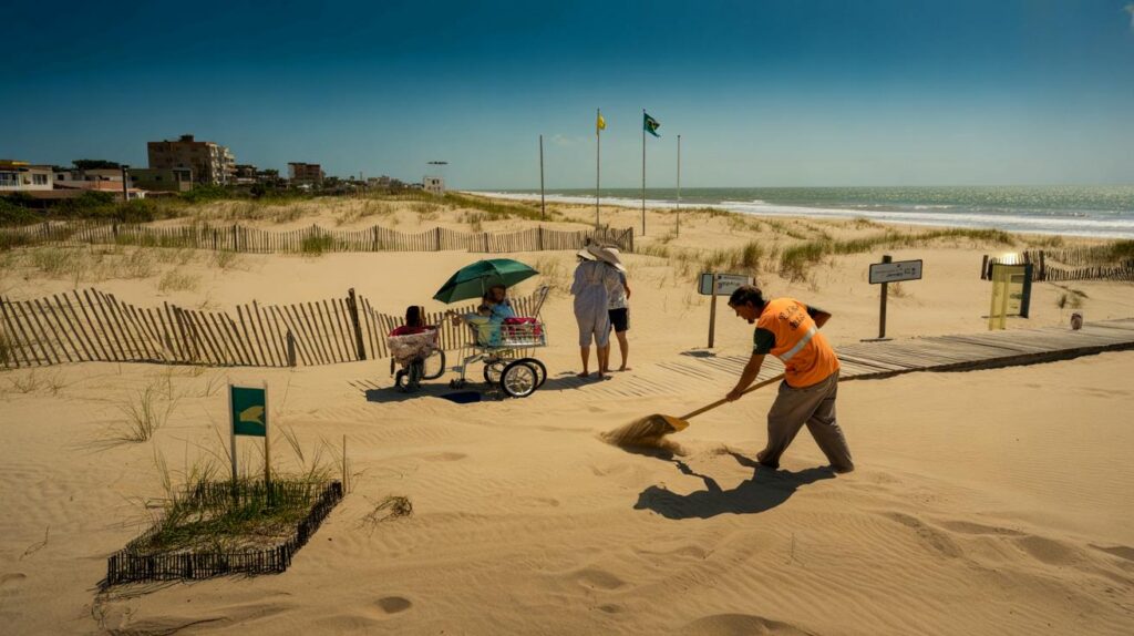 Areia cobre calçadas em Xangri-Lá: veranistas relatam 70 passarelas soterradas, e você vai chegar?