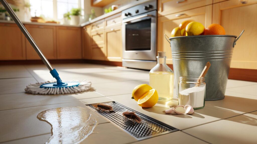 Baratas na sua cozinha? 7 misturas naturais para esfregar o piso e afastá-las hoje mesmo sem veneno