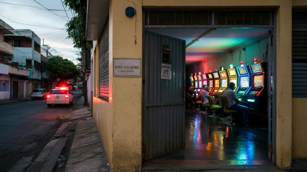 Bingo em Perdizes : você passaria na porta sem notar 57 máquinas e uma placa discreta de aluga-se?