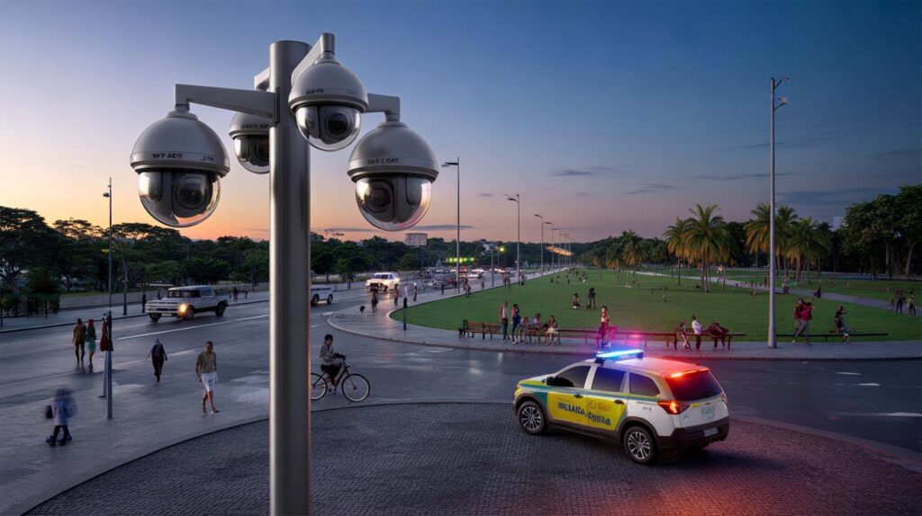 Birigui instala 4 câmeras 360° na Praça Dr. Gama e no Parque do Povo: você será visto 24h?