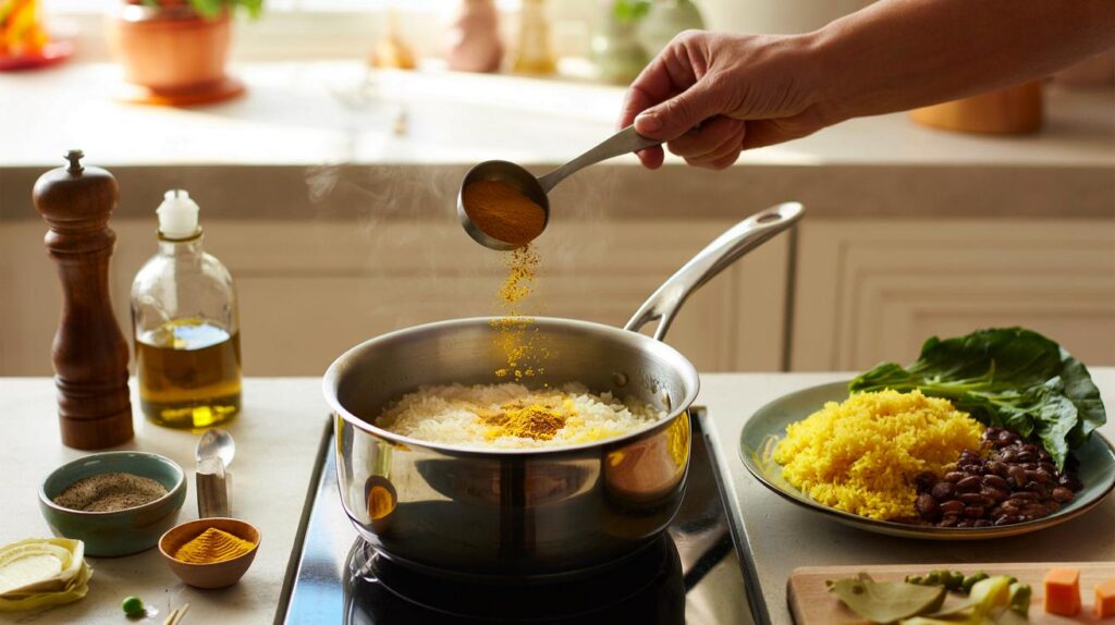 Brasileiros estão ignorando no arroz: 1/2 colher de cúrcuma ajuda a glicose e reduz inflamação