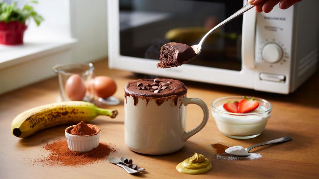 Brownie sem açúcar e sem farinha em 5 minutos no micro-ondas: você quer matar a vontade com banana?