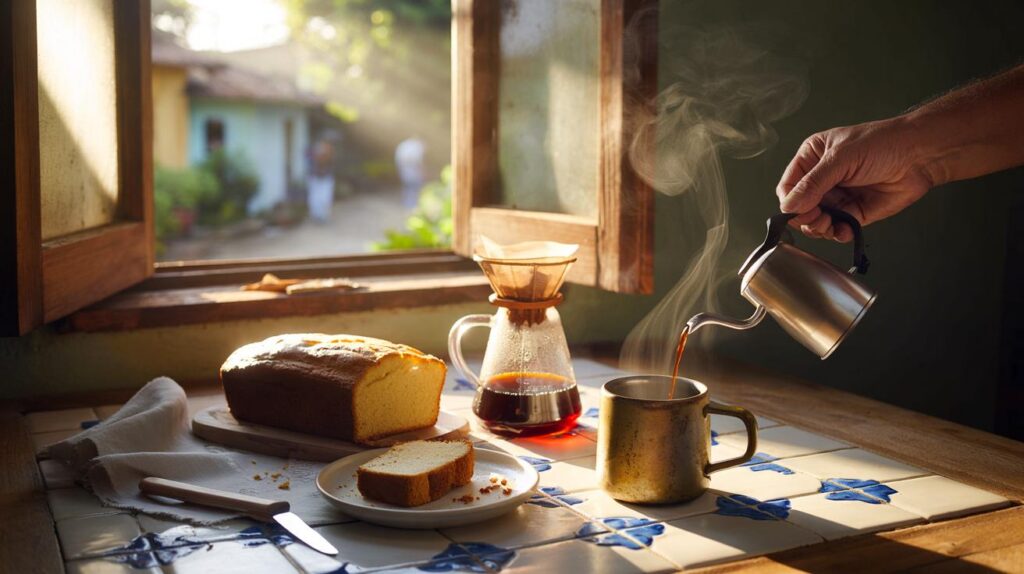 Café coado, bolo simples e janela aberta: o novo luxo das manhãs brasileiras