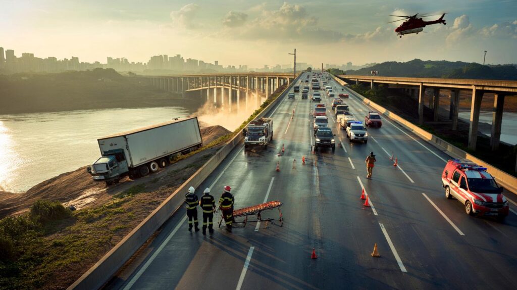 Caminhão cai de ponte na Marginal Tietê com quatro pessoas: você se sentiria seguro ali hoje?