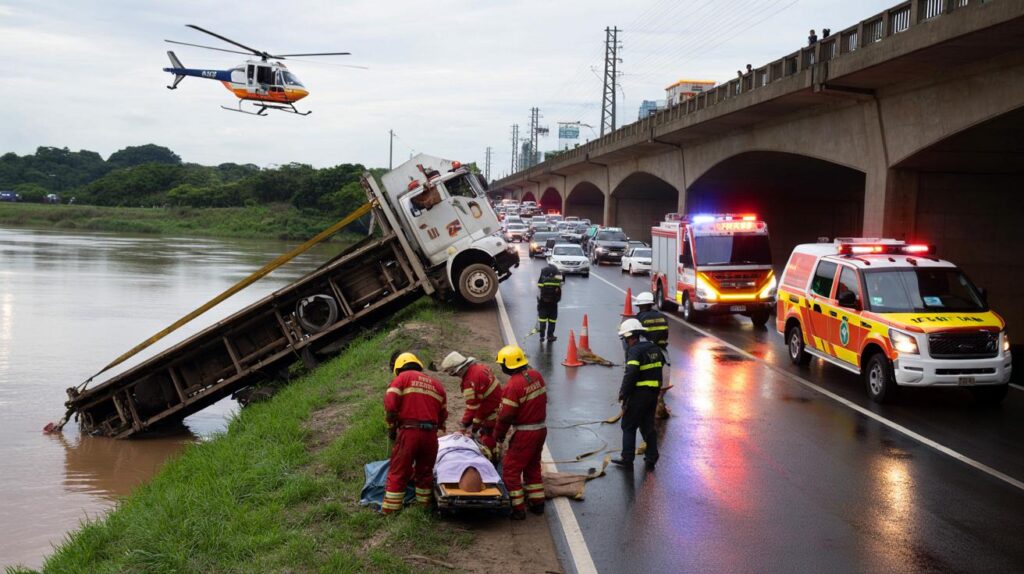 Caminhão cai no rio Tietê em São Paulo: você estaria seguro ao cruzar a ponte do Jaguará hoje?