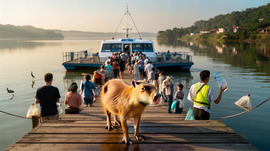 Capi Tânia, capivara da Billings, assume o Aquático-SP: 52% dos votos; você, passageiro, apoia?