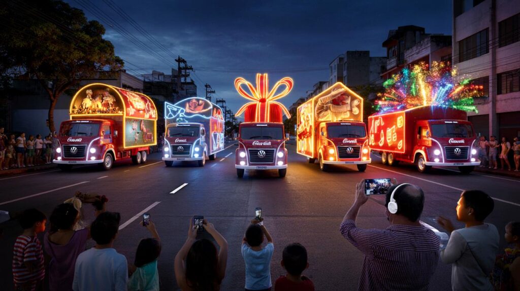Caravana de Natal da Coca-Cola em Jundiaí, 20 de novembro: você vai ver 5 caminhões iluminados?