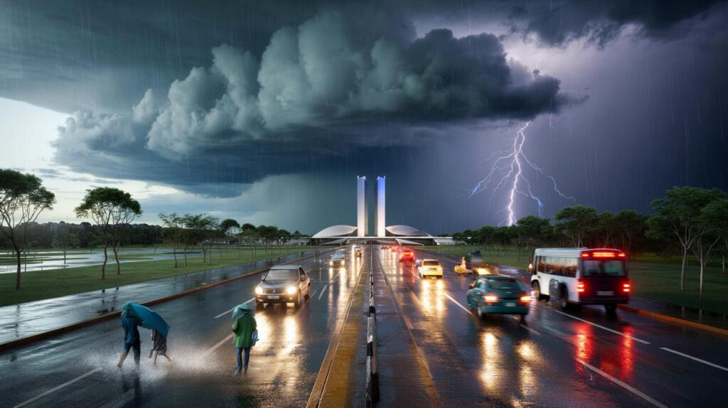 Chuva de até 100 mm e ventos de 100 km/h no DF: você está preparado para a semana inteira?