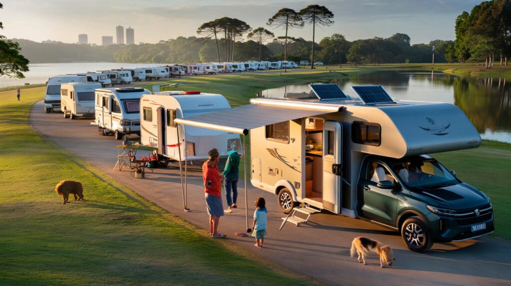 Comboio com 25 motorhomes no Parque Barigui: você vai perder a chance de entrar e testar?