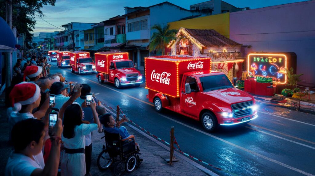 Cosmópolis recebe a caravana iluminada da Coca-Cola: você vai ficar fora dos 5 caminhões e shows?