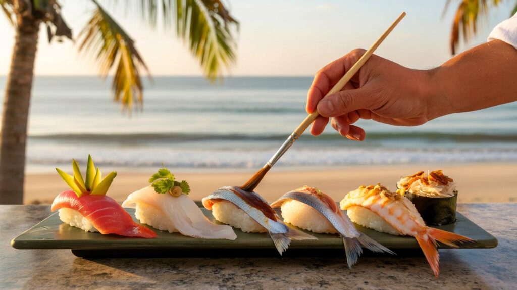 Dia do sushi em Santos: você vai provar 7 combinações ousadas com tucupi e taioba hoje à beira-mar?