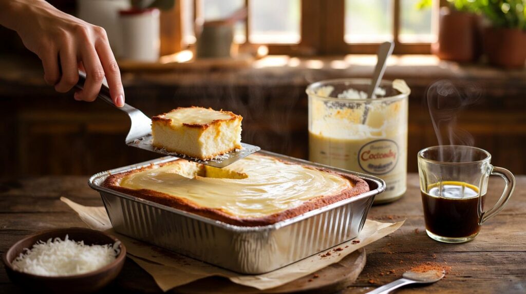 Docinho do céu: você consegue o bolo de coco molhadinho em 7 passos — sua família vai pedir bis?