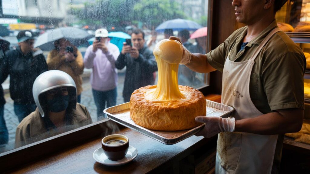 Essa padaria em Curitiba virou ponto turístico por causa do pão de queijo gigante