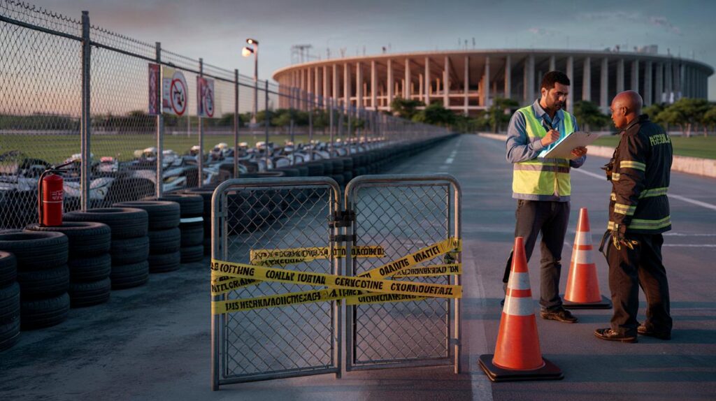 Fechamento na Arena BRB: você subiria num kart sem laudos dos bombeiros e multa de R$ 6,5 mil?
