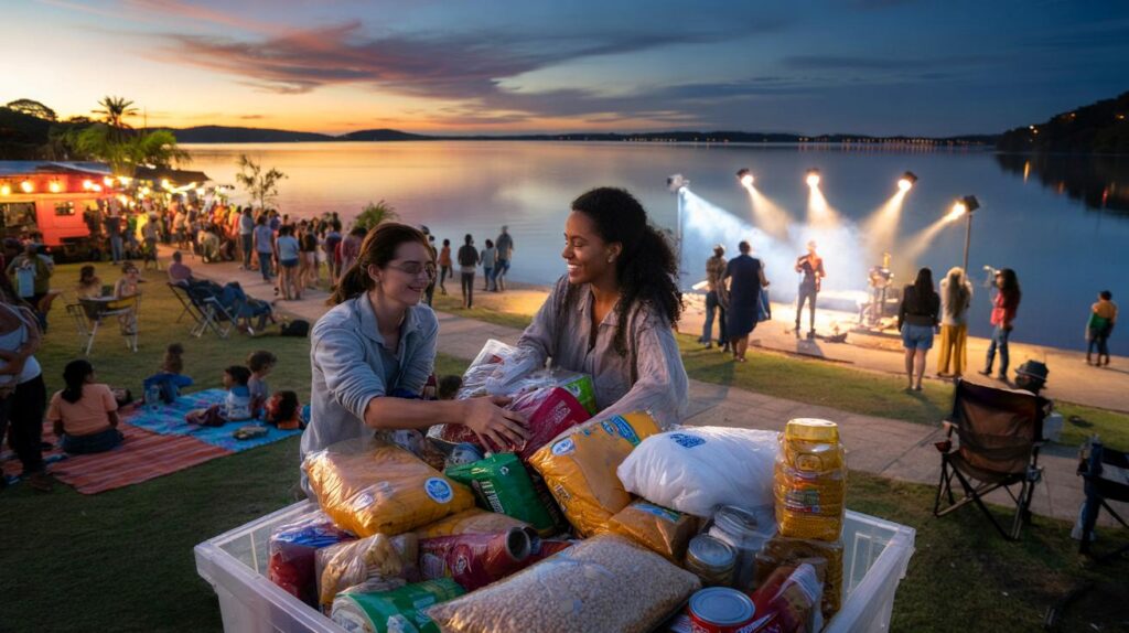 Festival do Bem na orla do Lago Jacob: você vai ficar fora de 3 noites grátis por 2 kg de alimento?