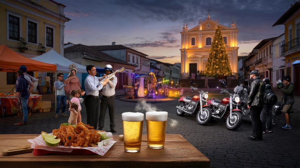 Fim de semana no Sul de MG : você vai perder a decoração de Natal, o torresmo e os roncos das motos?