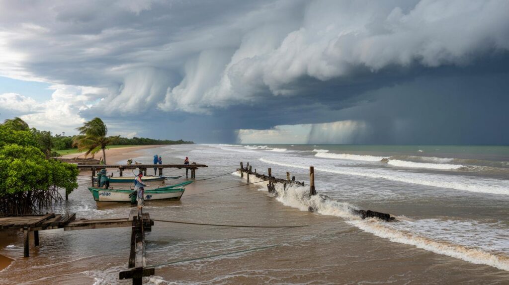 Furacão Melissa se aproxima: seu estado no Norte entre 7 sob risco de ressacas e chuvas fortes?