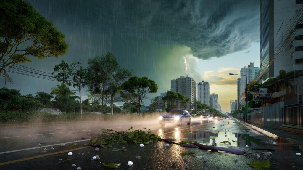 Goiás sob chuva e ventos de 60 km/h: você está pronto para 24 horas de tempestades e granizo?