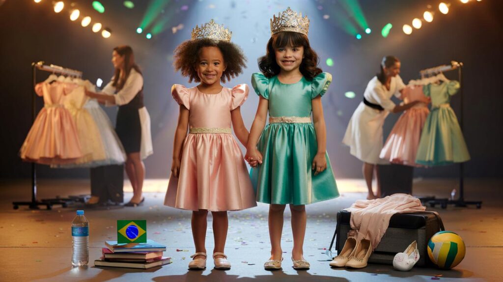 Interior de SP: sua filha competiria? Luna, 6, e Isadora, 10, levam duas coroas no Miss Brasil