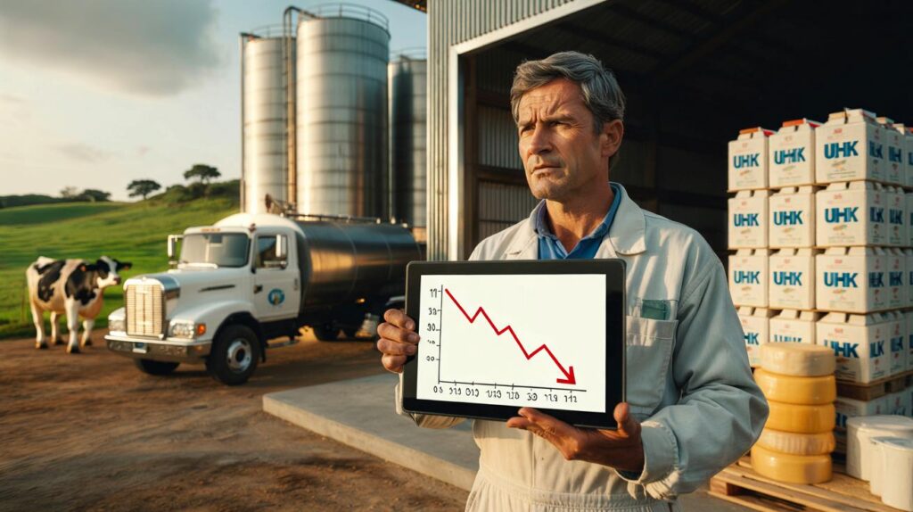 Leite spot: preço médio cai para R$ 1,97 na 1ª quinzena de novembro/2025; produtor, e agora?