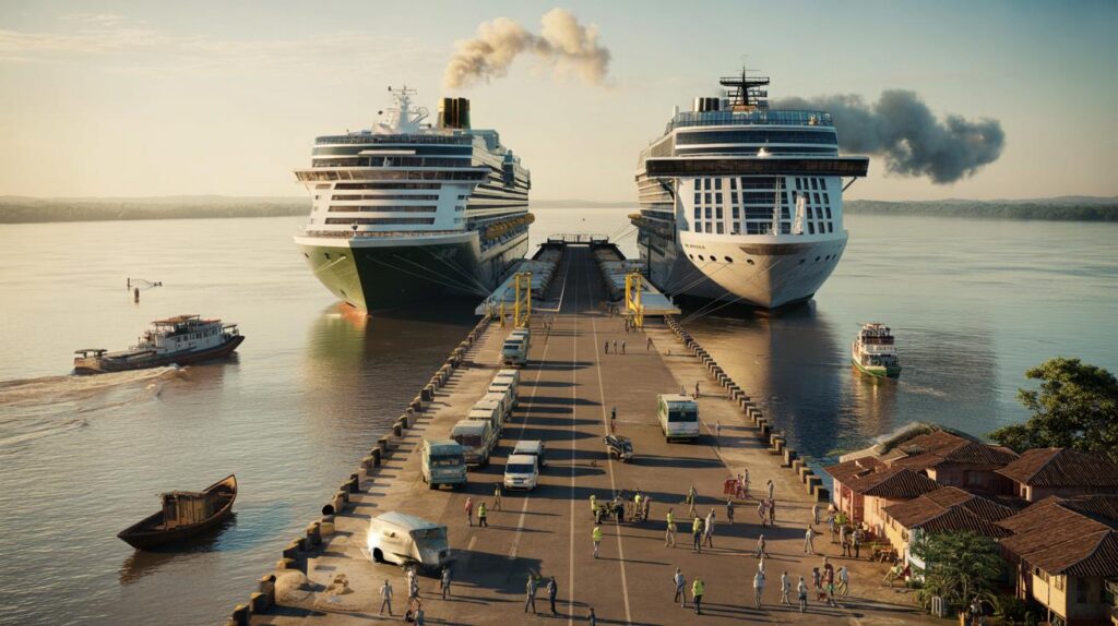 Lula inaugura terminal da COP30 em Belém: você aceitaria um navio com 6 mil pessoas como vizinho?