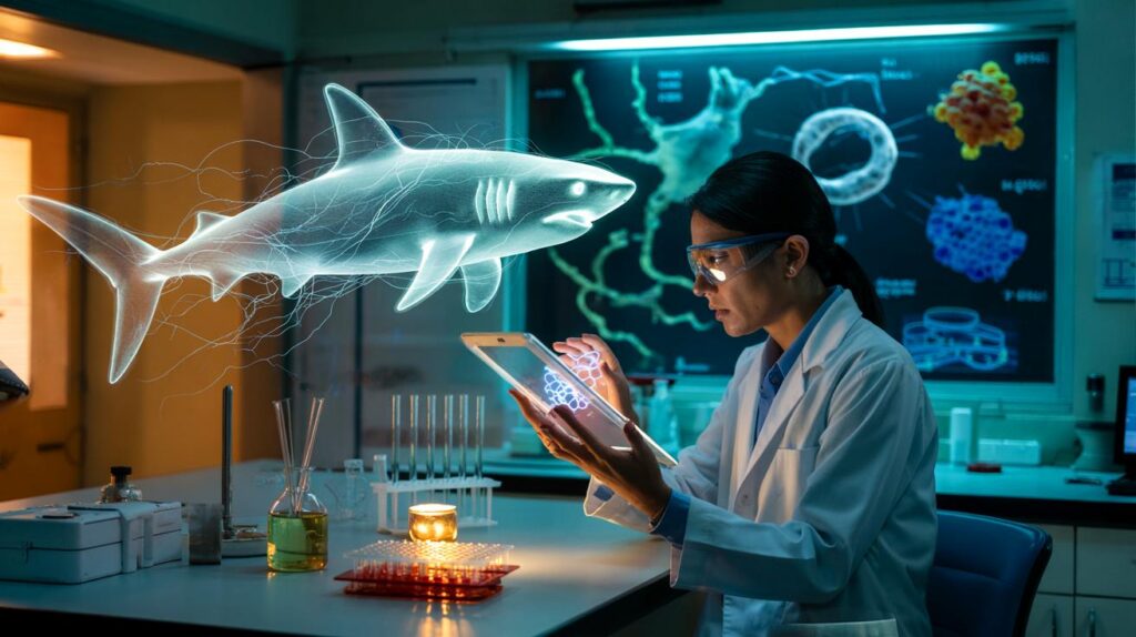 Mexicanos criam remédios com IA inspirada em tubarões: você aceitaria tomar um fármaco do mar?